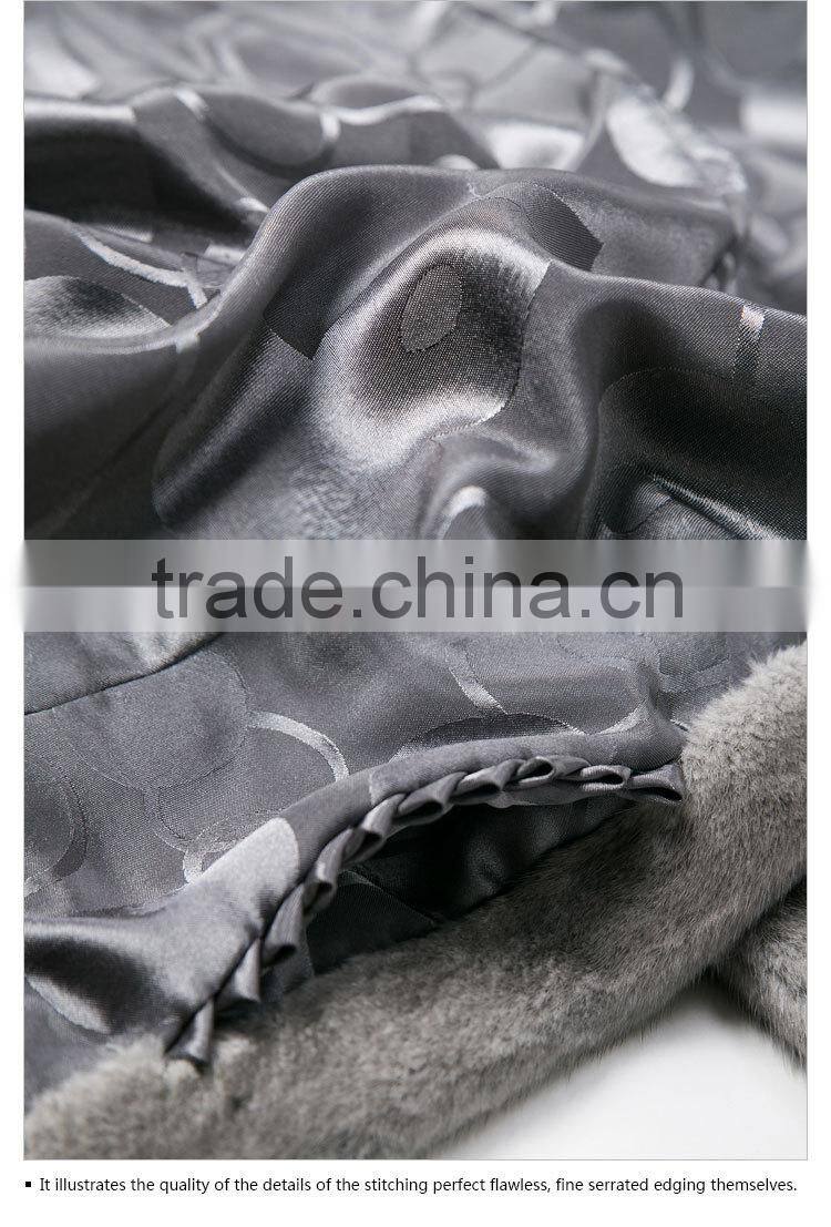 factory OEM raw natural mink fur coat for outerwear