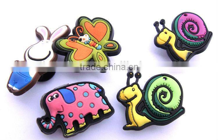 Lovely shoe charms, soft pvc shoe decoration buttons