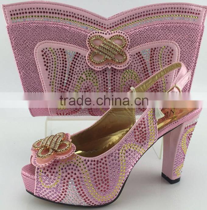 Wonderful shoes & bag set shoes & bag set mix high heel shoes for women