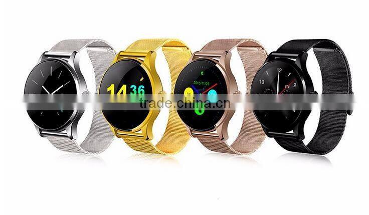 Luxurious watch 1.22" IPS Round Screen MTK2502 Heart Rate Monitor Waterproof Smart Watch K88H For Android and IOS