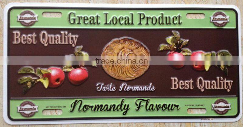 new embossed decorative license plate