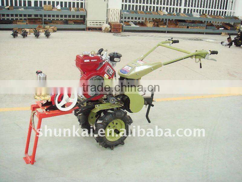 Garden Power Tiller with Power Sprayer