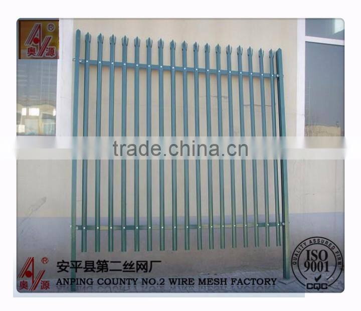 steel palisade fence mansion pvc coated colourful garden steel fence