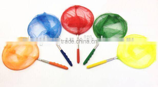 Factory supply extendable plastic mesh netting, Colorful plastic netting, Colorful handle fishing net