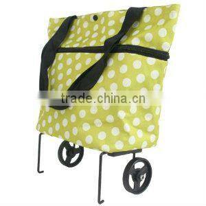 Colorful foldable trolley shopping bags with logo