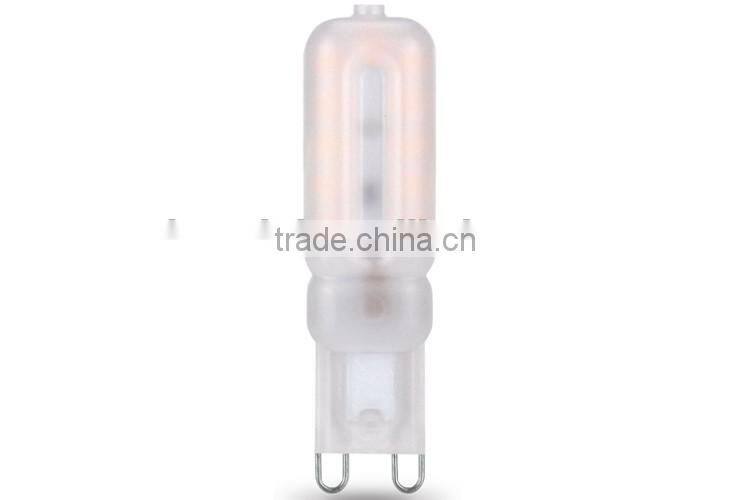 G9 200lm 2.5w incandescent 25w SMD 2835 full plastic bulb light with CE standard