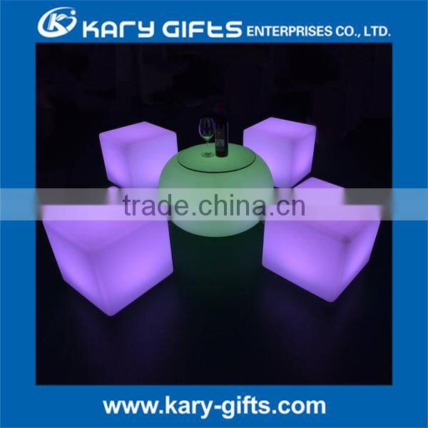 Coffee Shop Used Illuminated Furniture LED Lower Coffee Table