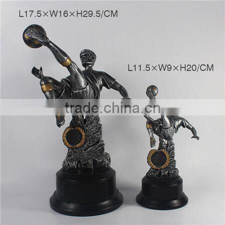 Resin rugby player trophy