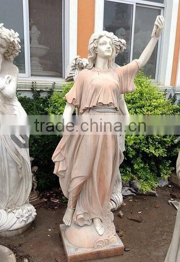 Garden Life Size Fiberclay Lady Antique Statues For Sale