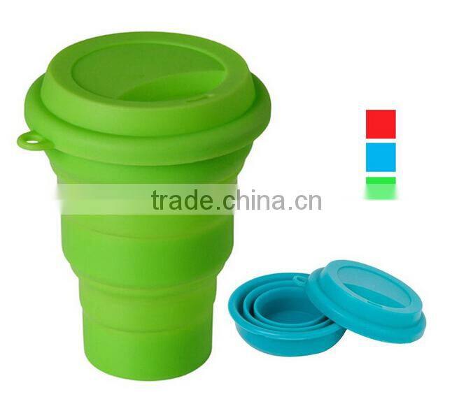 Collapsible Silicone Travel Coffee Tea Cup, Camping Travel Cup BPA Free