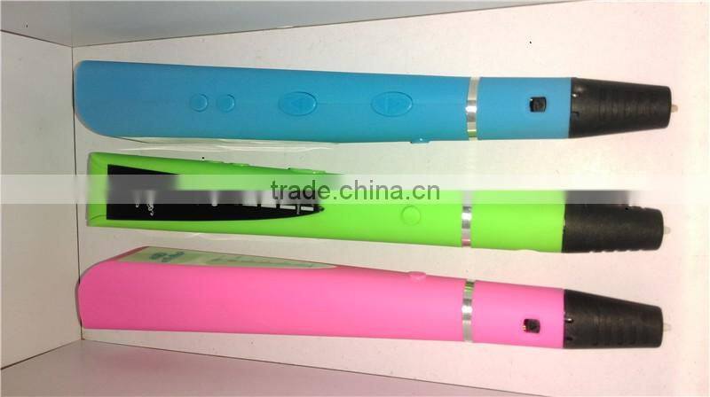 2016 New 3D Printer Pen with Led screen with 3color free filament Wholesale factory shopping online kids 3D Pen
