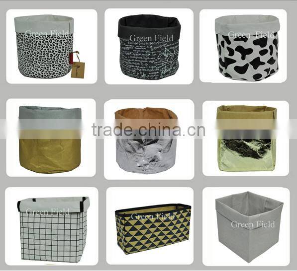 Green Field kraft paper storage bag kids toy keeper bag storage bag