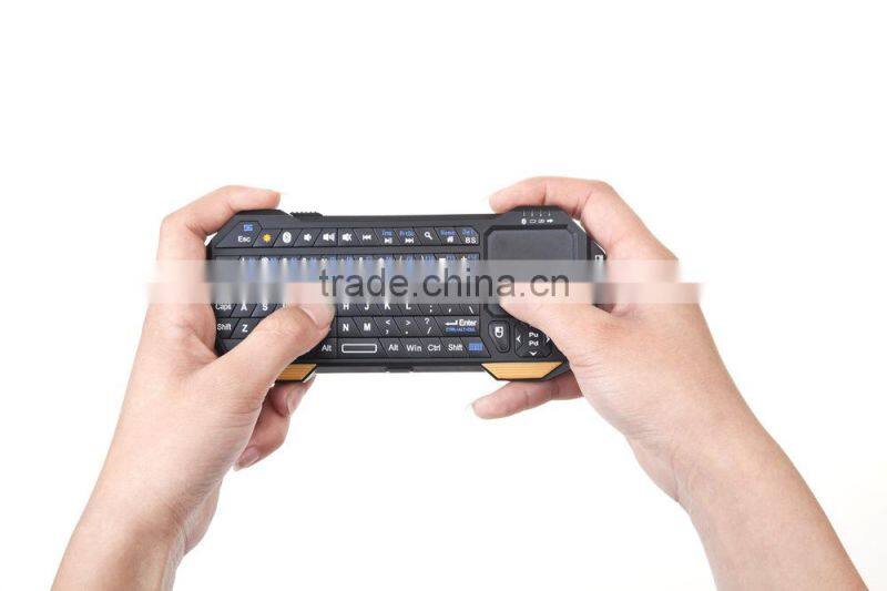 Wireless Bluetooth Mini Keyboard with Built-in Touchpad air mouse remote control for Android and iOS