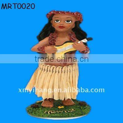 polyresin hawaii hula girl with Ukuleles
