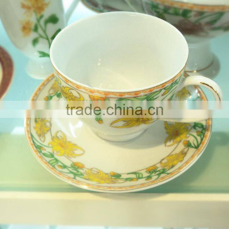porcelain ceramic tea cup and saucer box