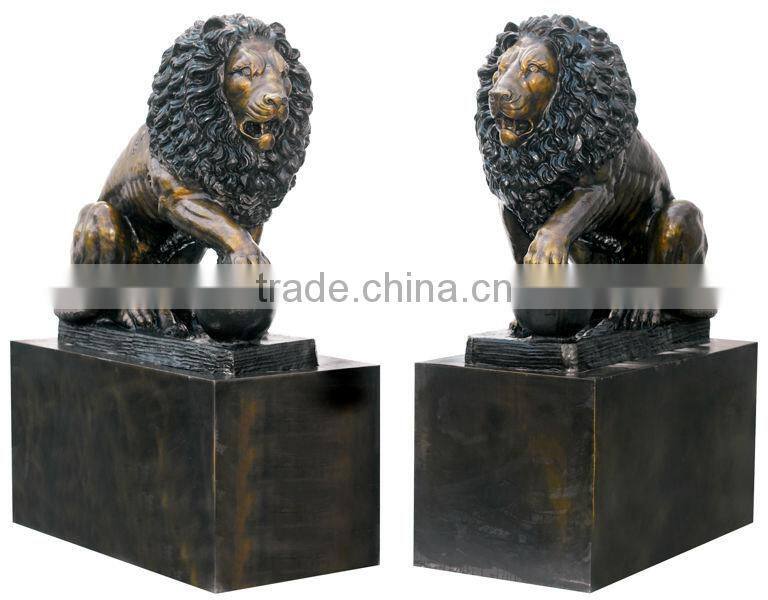 Bronze Brass Western Style Lion Statue