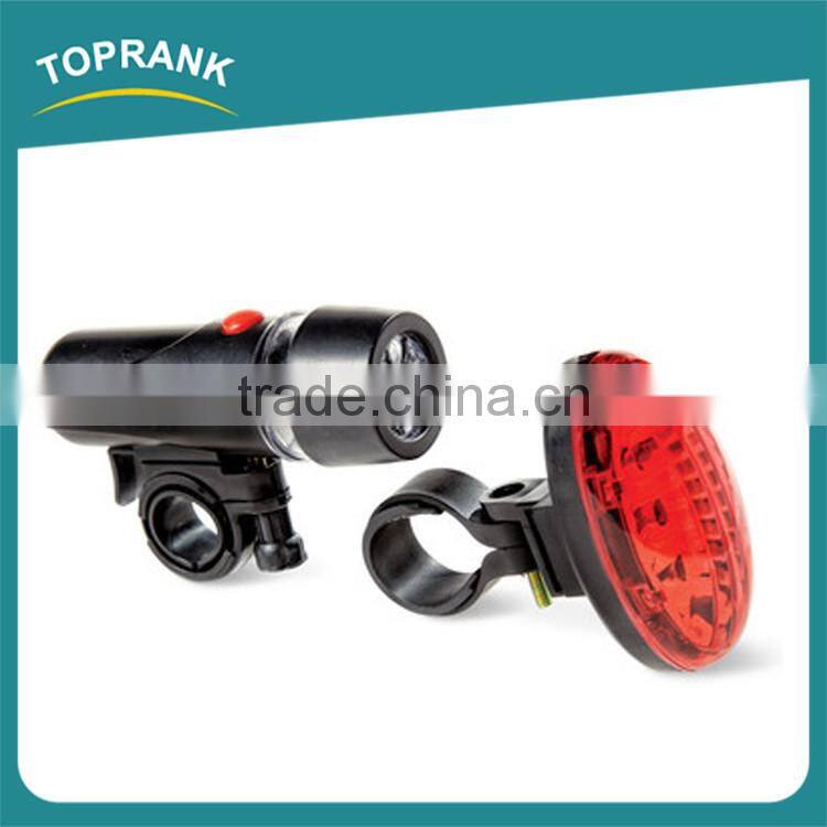 Hot selling water resistant super bright led bicycle taillight and headlight set