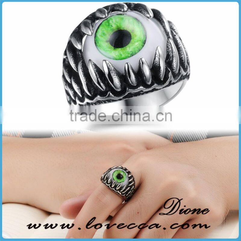 Cheap Finger Spikes Stainless Steel Ring Eyeball Jewelry