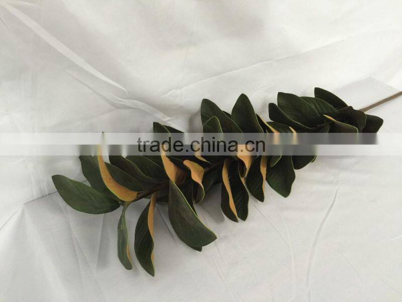 Top quality window display decorative artificial magnolia leaf garland