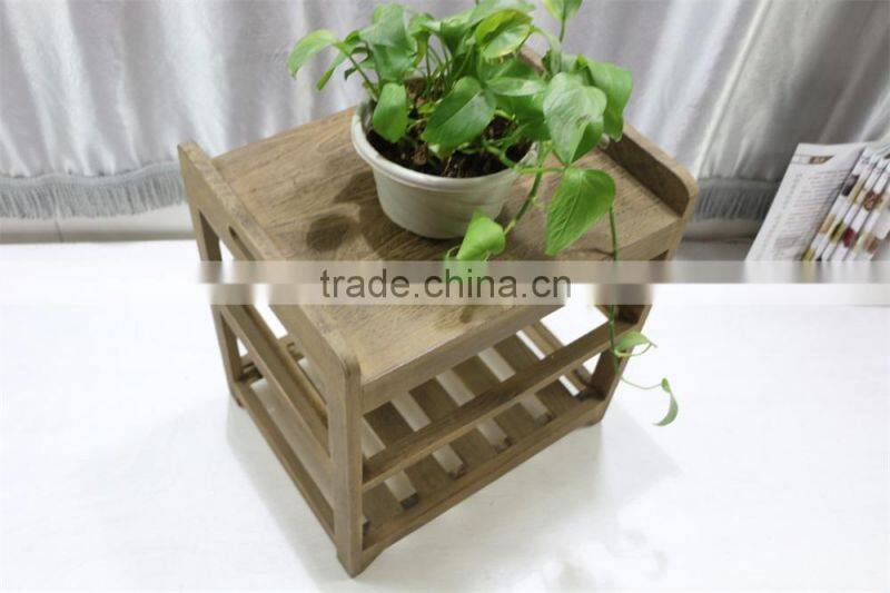 Wood shelf for flowers