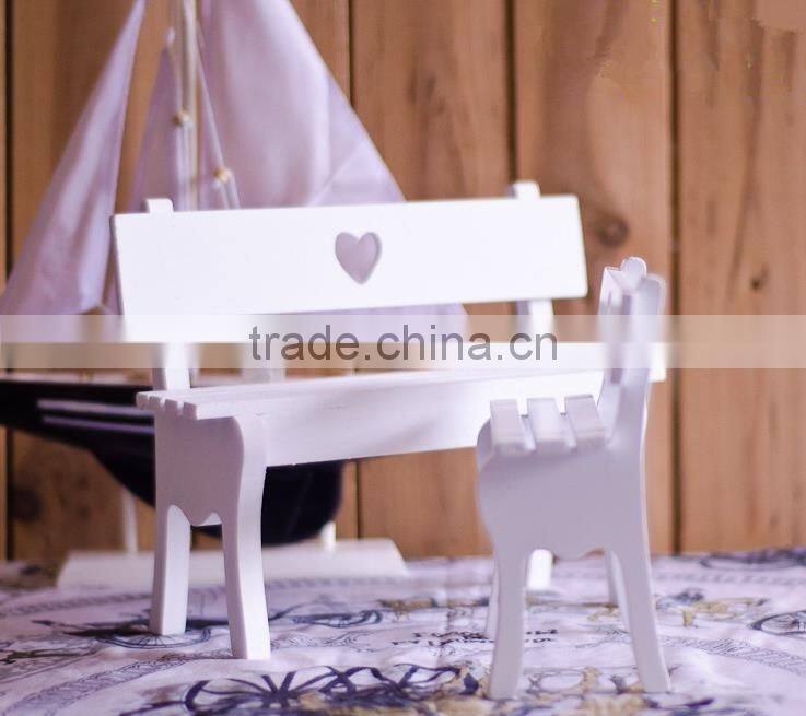 Park bench ornaments, shooting props, wooden craft toys