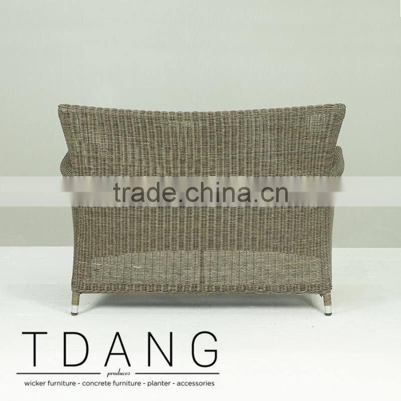 Manning Wicker Sofa - Rattan patio furniture garden bench.