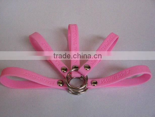 Custom pvc 3D rubber name keychain