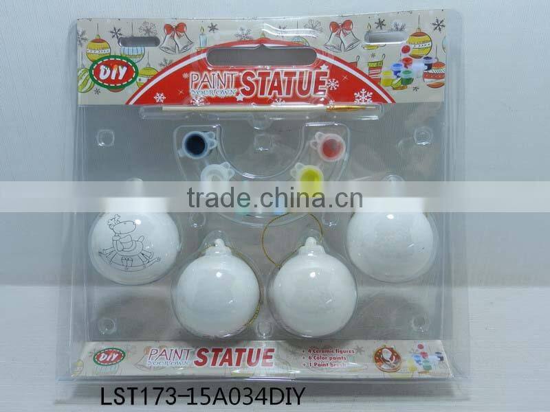 New ceramic DIY christmas paint set,diy watercolor paint set,paint brush set