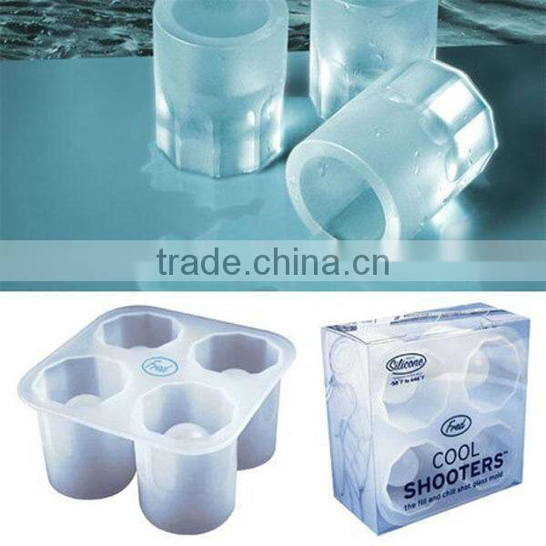 2015 new gift packing colorful ice shot glass molds