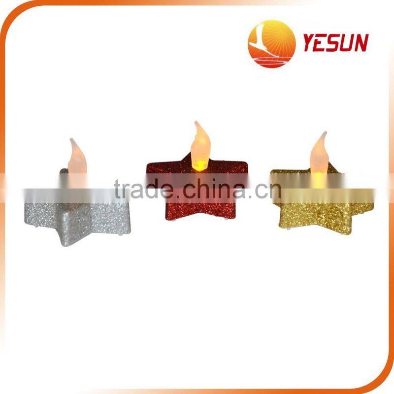Star Shape Candle,Decorative LED Candle , set of 3 pcs LED candle