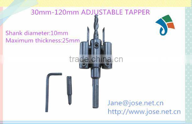 Alloy steel blade woodworking tapper Adjustable hole saw