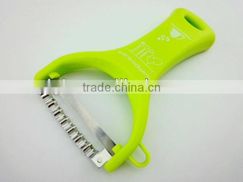 Sampa brand green ABS handle mini kithen gadget vegetable peeler with shell