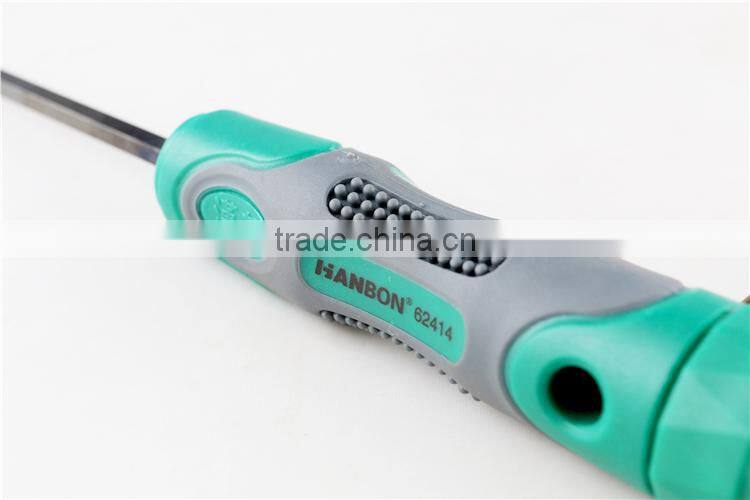 4'' 100mm Cr-V Dual-Functional Screwdriver With Plastic Handle