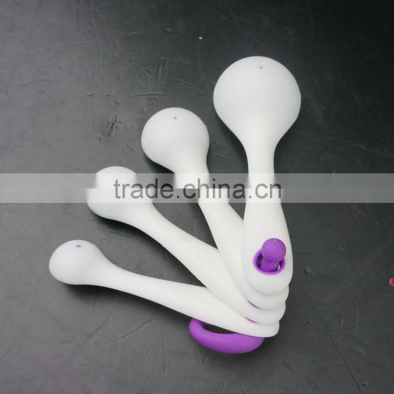 16131 SILICONE MEASURING CUPS SET CUP SPOON KITCHEN TOOL COLLAPSIBLE BAKING COOK