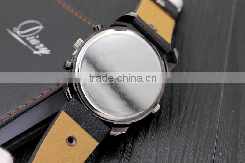 wholesale factory price two dials business watch classical high quality men's quartz watch