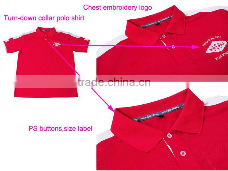 High Quality Men's Cool Customized Designs and Brands Factory Plain Dyed Red Polo Shirt