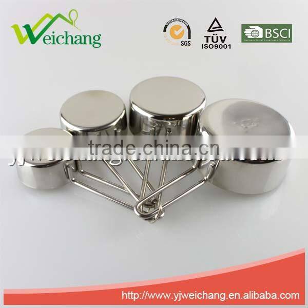 WCE182 Stainless Steel Tools and Gadgets 4-Piece Measuring Cup Set