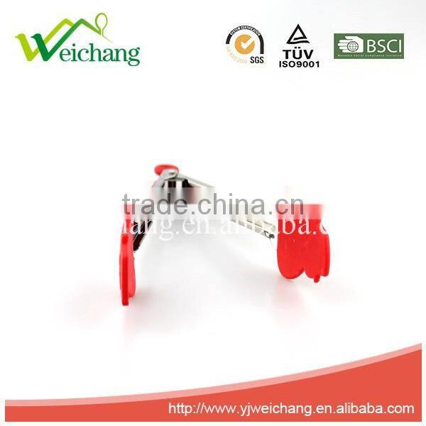 WCJ627 Premium Comfort Stainless Steel Locking oblong Food Tong with Silicone Heads