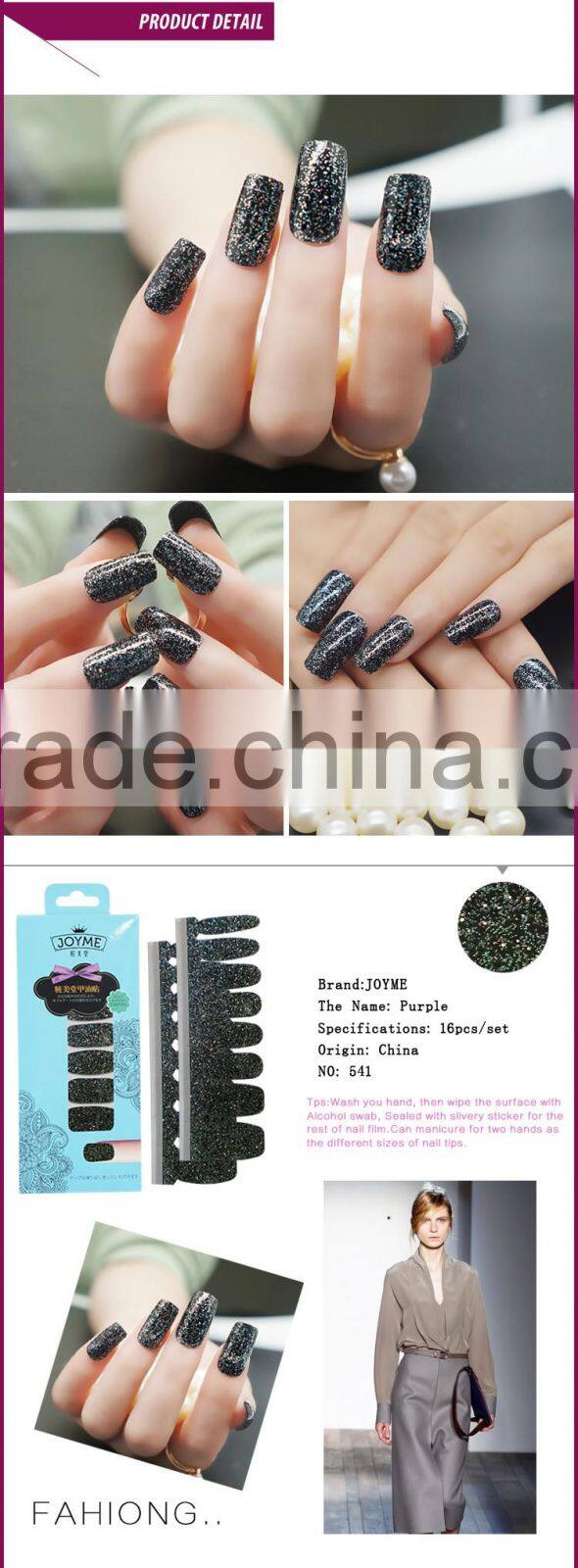 New Air Colorful Gel Nail Polish Sticker Decal Designs Nail Art Stickers