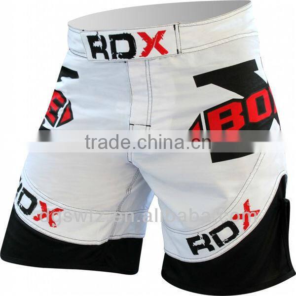 wholesale factory price high quality new lycra spandex plain black blank 4 way stretch mma shorts
