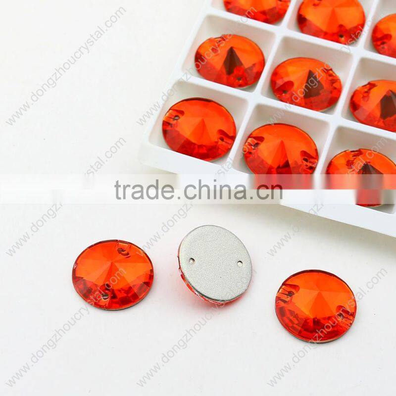 HOT!! superb quality crystals! Flatback round sew/sewing on crystal rhinestones factory wholesale