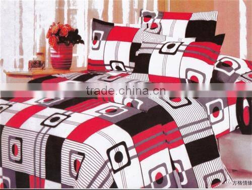 kingsize strawberry design digital printing diamond velvet hotel home bedding set