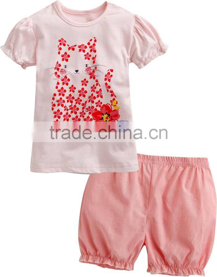 2016 new design cute summer children clothing for girl