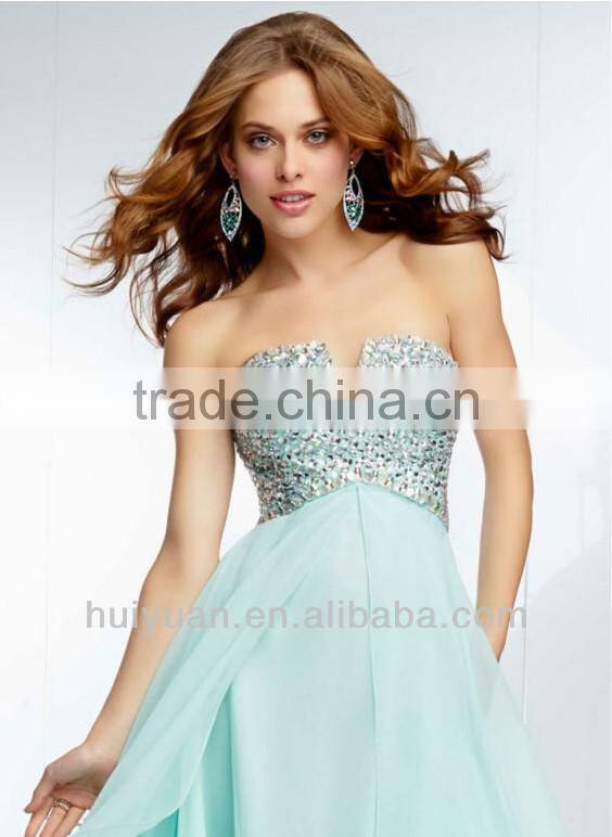 2014 backless A-line evening dress wholesale