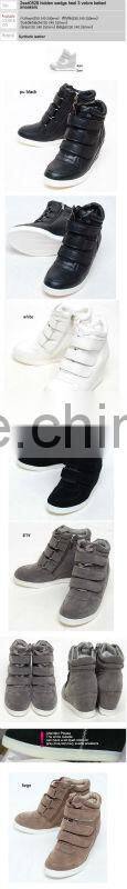 Various hidden wedge heel 4cm tall insole hi-top seankers 2014