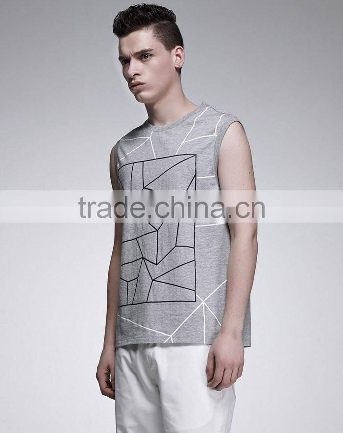 Stylish printed casual cheap vest for men