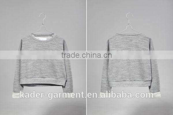 Custom Womens Long Sleeve Sweatshirt, Ladies Crop Top, Crewneck Sweatshirt