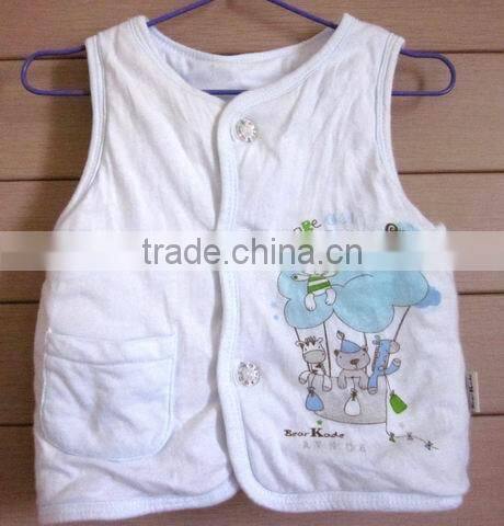 Toddlers soft cotton cardigan vest