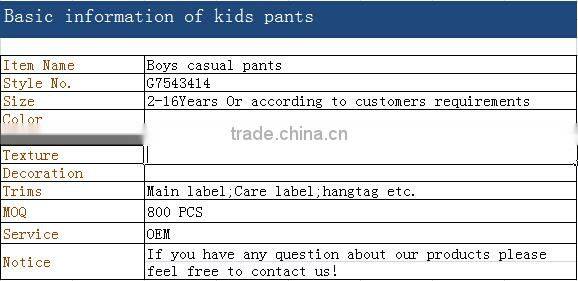 Boys casual pants G7543414