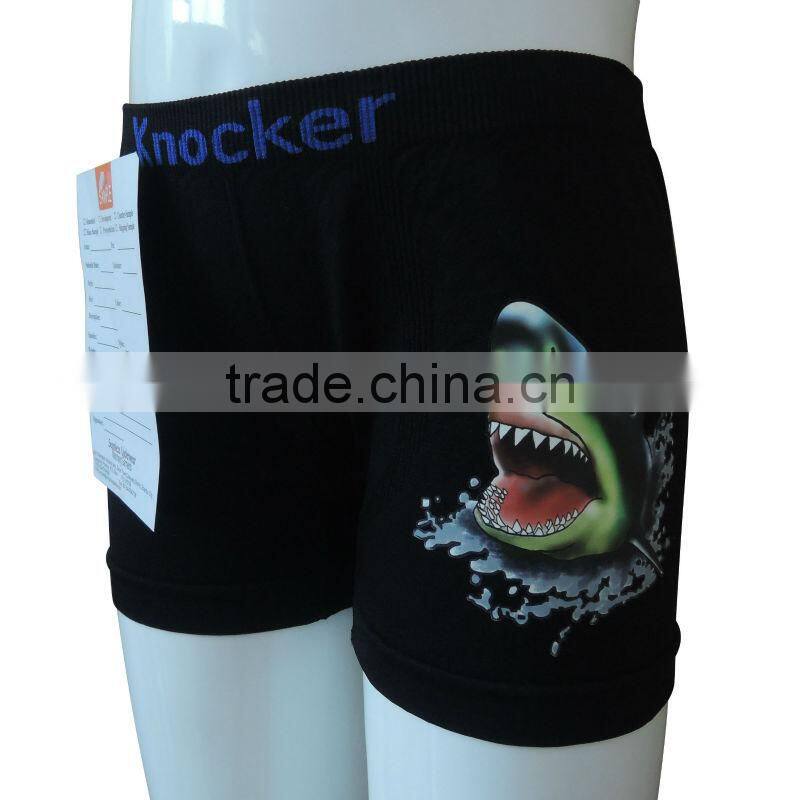 Best quality and fashion design seamless boy's navy boxers